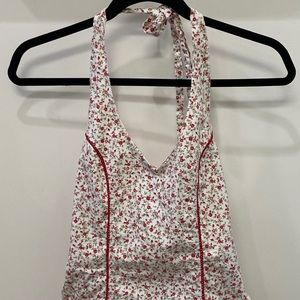Red and pink floral halter top!